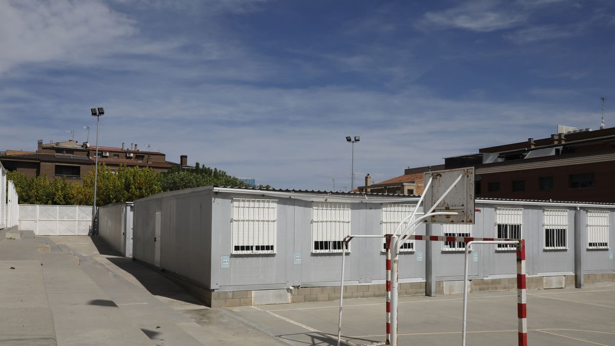 Módulos prefabricados en el colegio de Alcoletge, donde el primero se instaló en 2011. - LAIA PEDRÓS