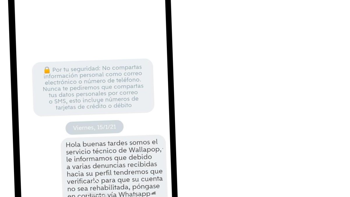 Així va ser l'intent d'estafa a un home de Lleida a través de WhatsApp fent-se passar per Wallapop