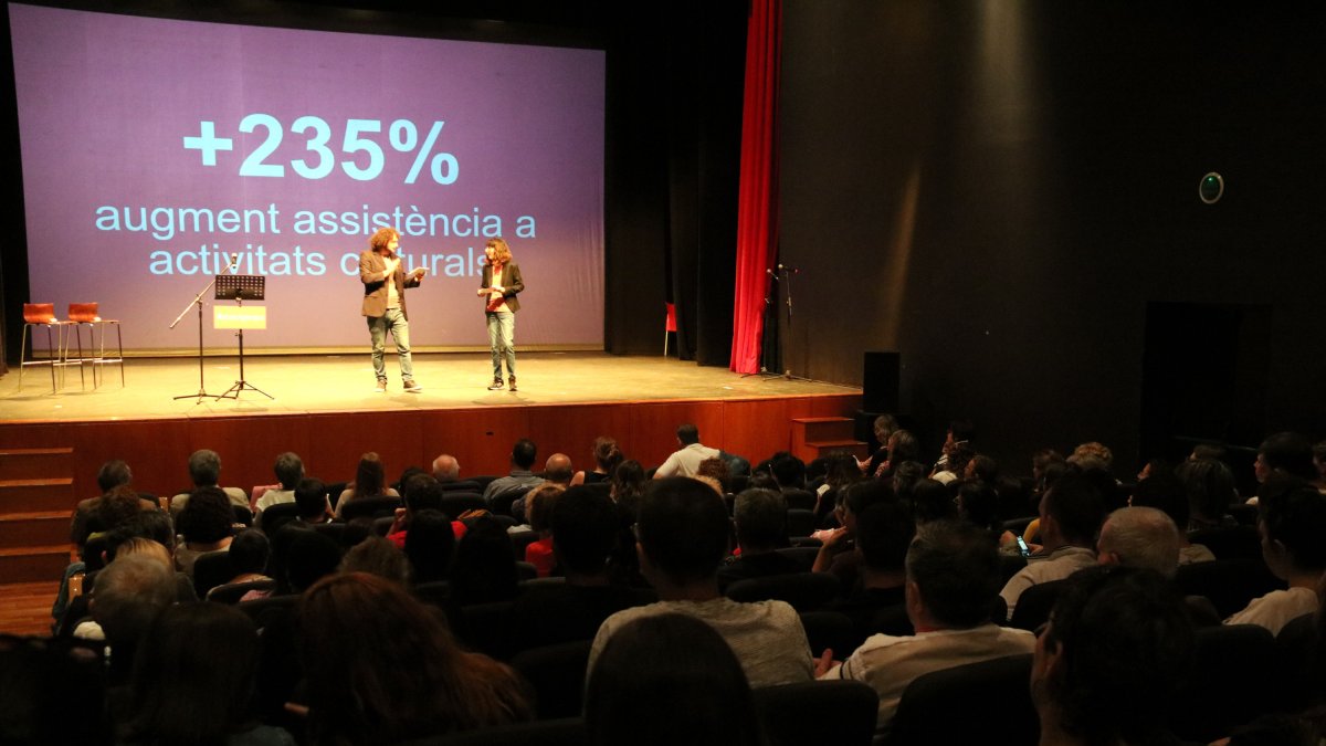 Primer encuentro de Apropa Cultura en el teatro el Escorxador de Lleida