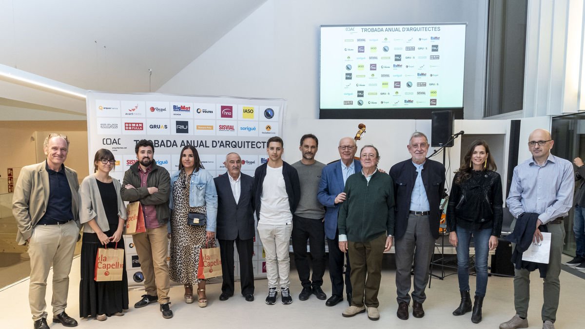 Foto del acto de homenaje del Colegio de Arquitectos de Lleida a los colegiados que cumplían 50 años ejerciendo la profesión. - COAC LLEIDA