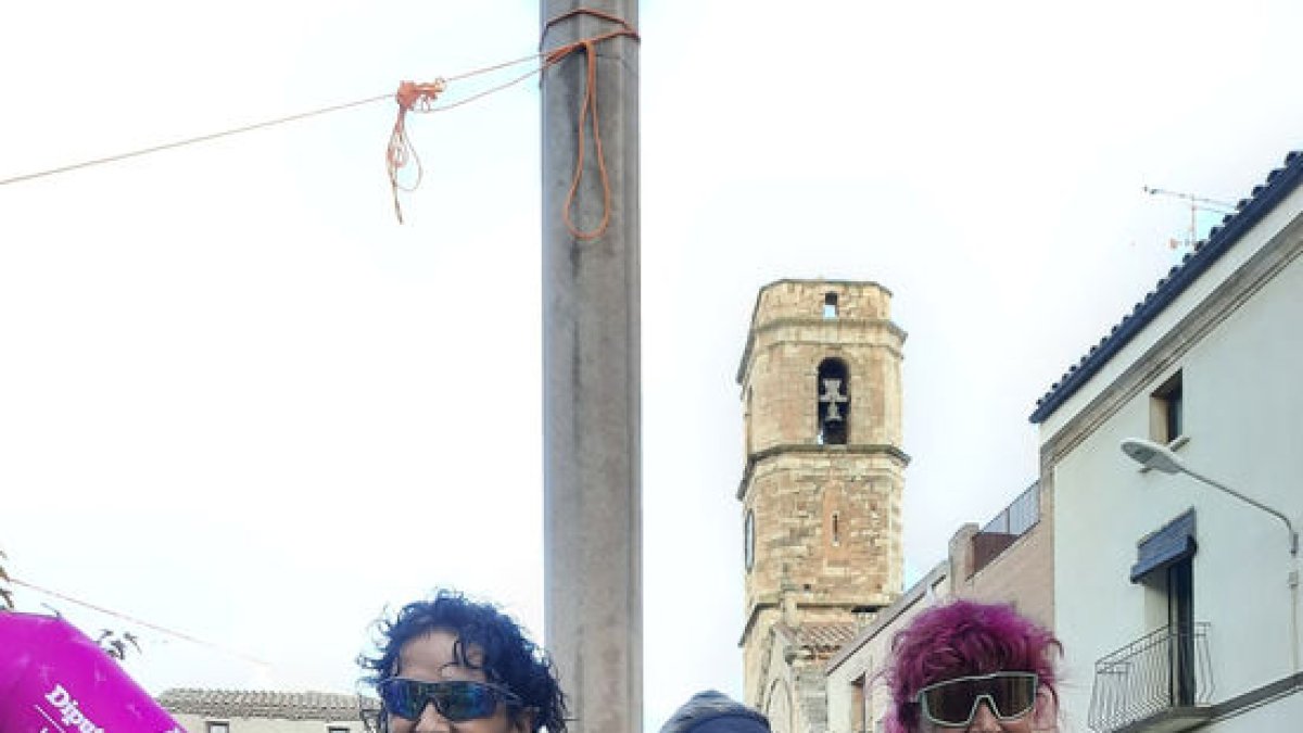 El podio femenino de la prueba de los 17 kilómetros.