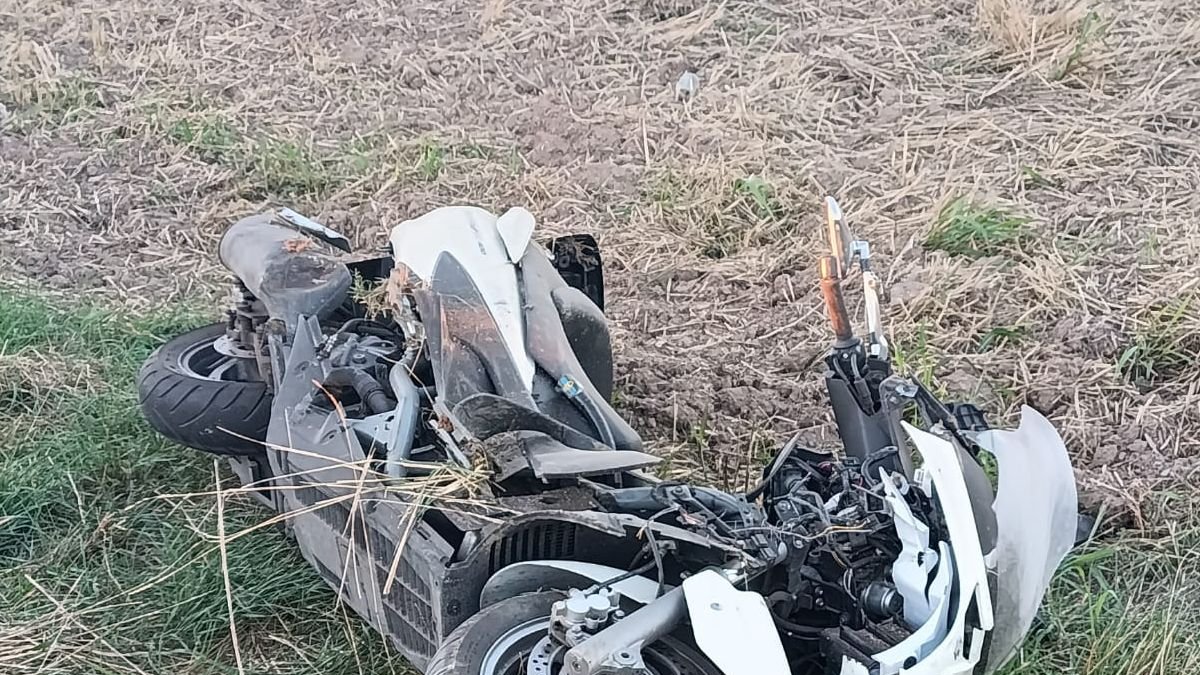 Una imatge de la moto implicada en l'accident.