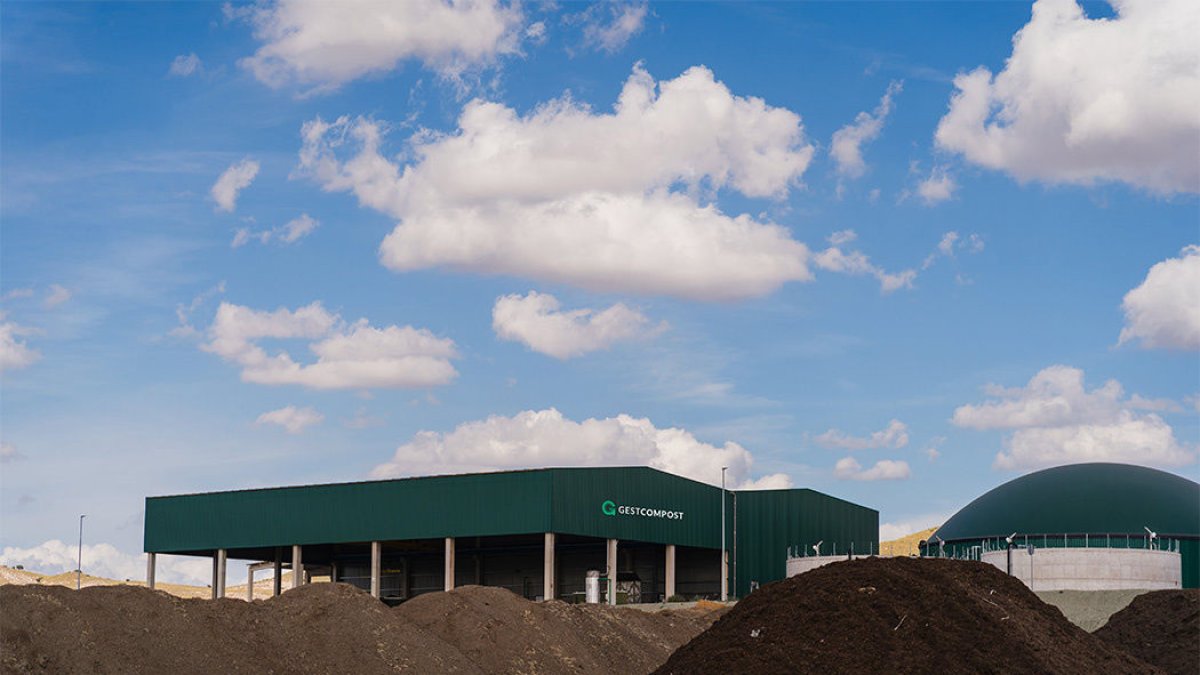 Imagen de una de las plantas de compostaje de Gestcompost.