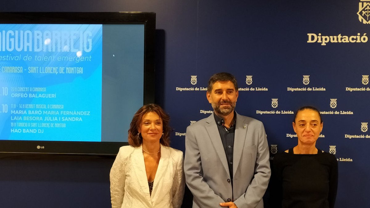 La presentación, ayer, del certamen que se celebrará en Camarasa y Sant Llorenç de Montgai. - E.FARNELL