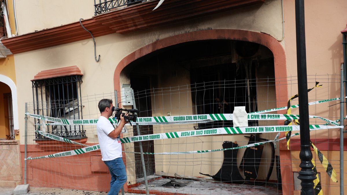 Imagen de la vivienda incendiada. 