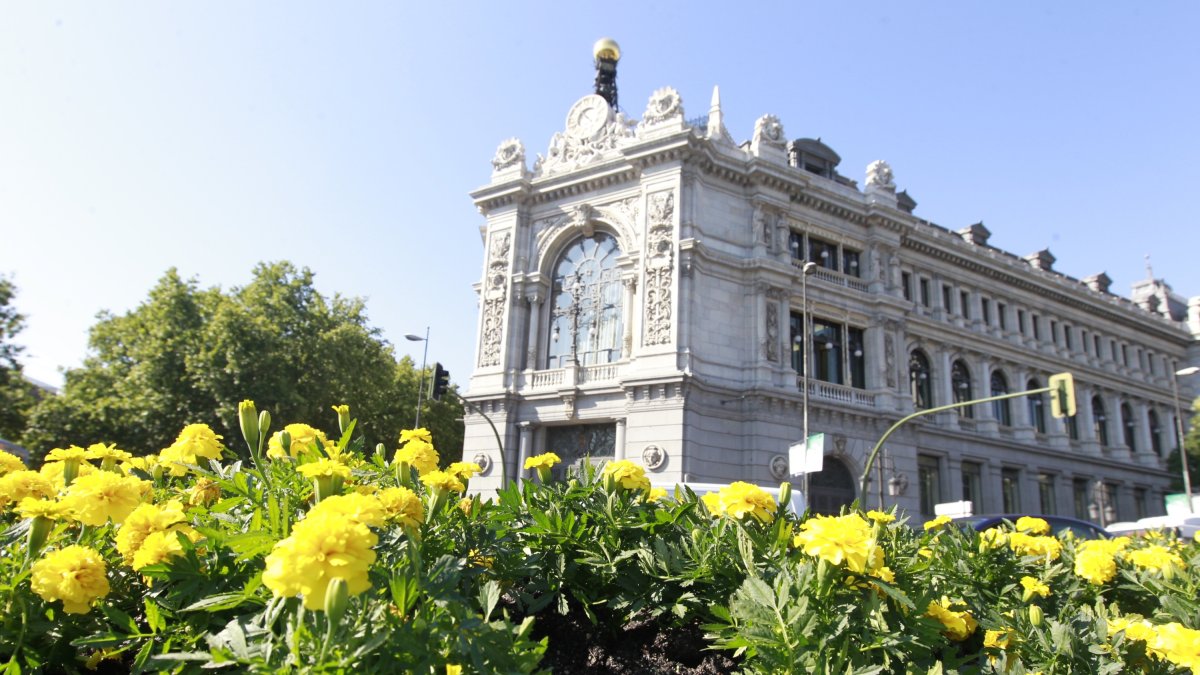 Façana de la seu del Banc d’Espanya a Madrid.