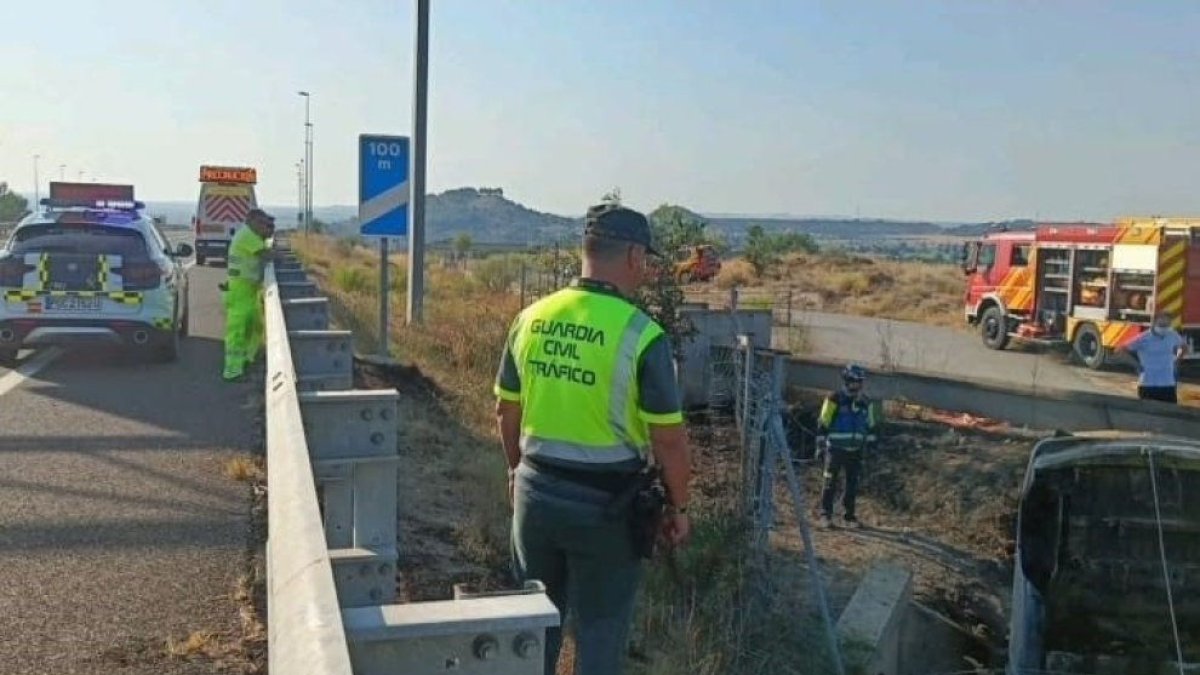 El sinistre va tenir lloc l’11 d’agost passat a l’autovia A-22 a l’altura de Castelló Seboller. - EFE
