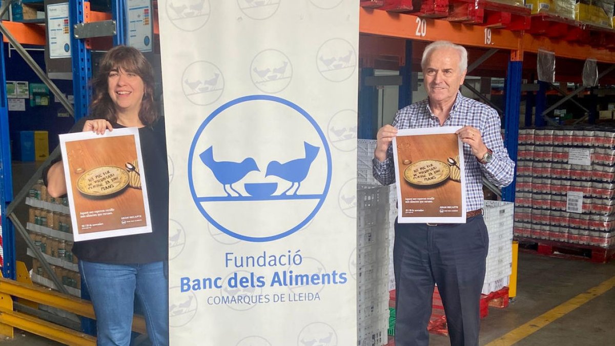 Presentación ayer de la campaña del  Gran Recapte en Lleida. - BANC DELS ALIMENTS