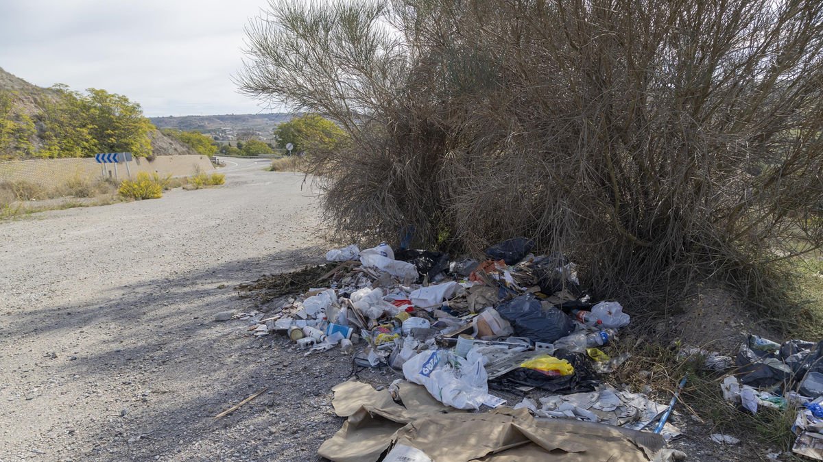 Residuos tirados en la travesía de Cervera. - X.S.