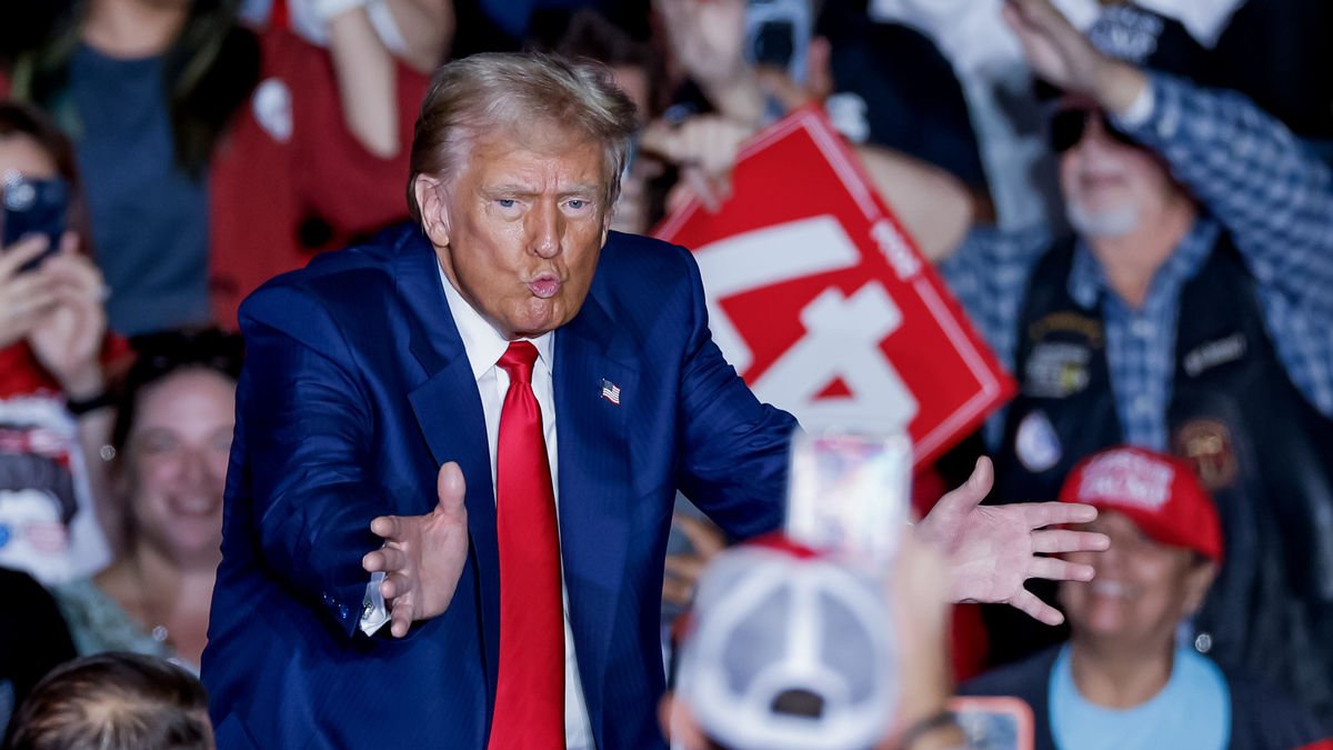 Trump en un mitin de campaña en Carolina del Norte. - EFE/ERIK S. MENOR