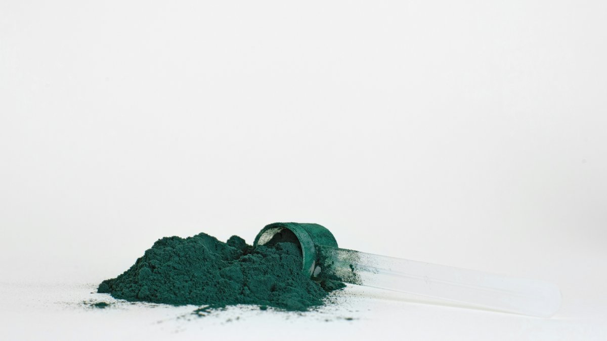 Espirulina en polvo.