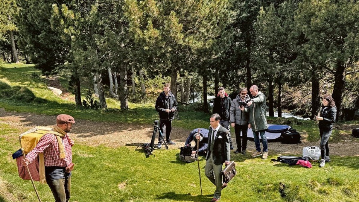 Un momento del rodaje en Andorra.