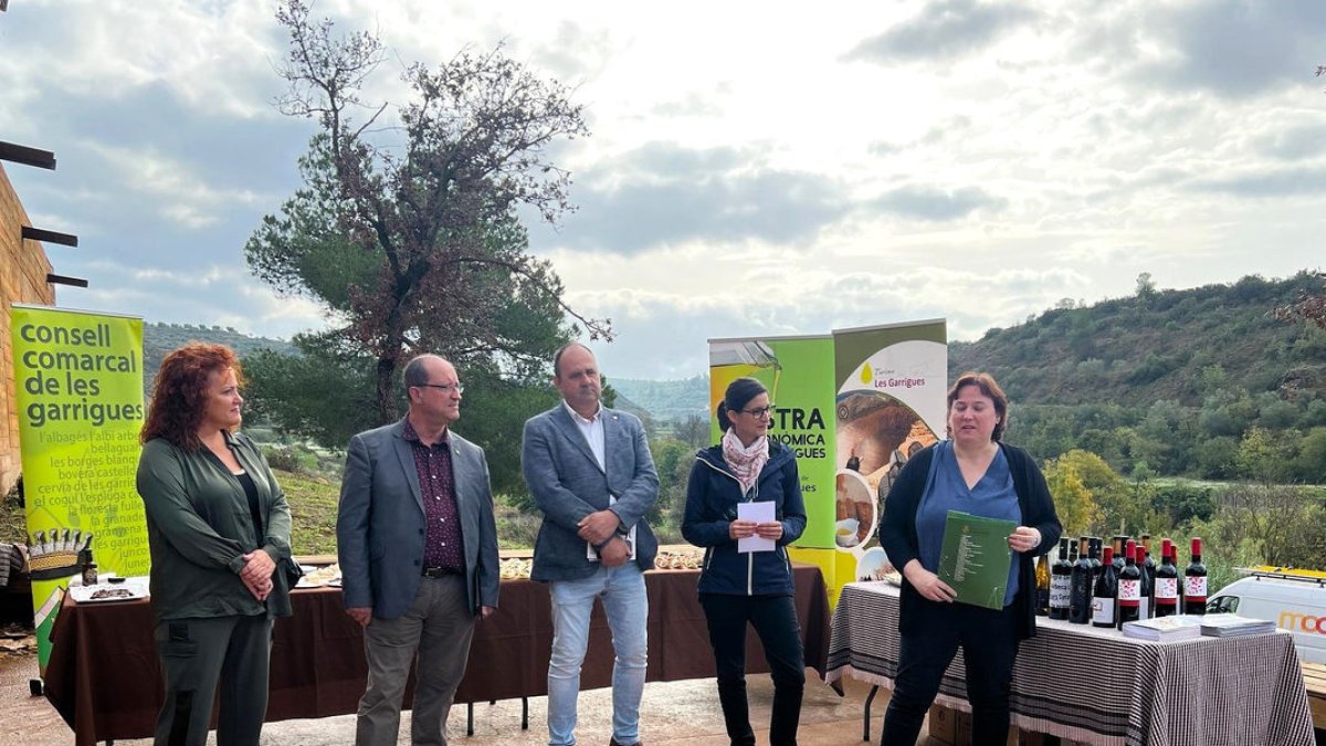 Presentación de la Mostra Gastronòmica, ayer en El Cogul. - CONSELL COMARCAL DE LES GARRIGUES