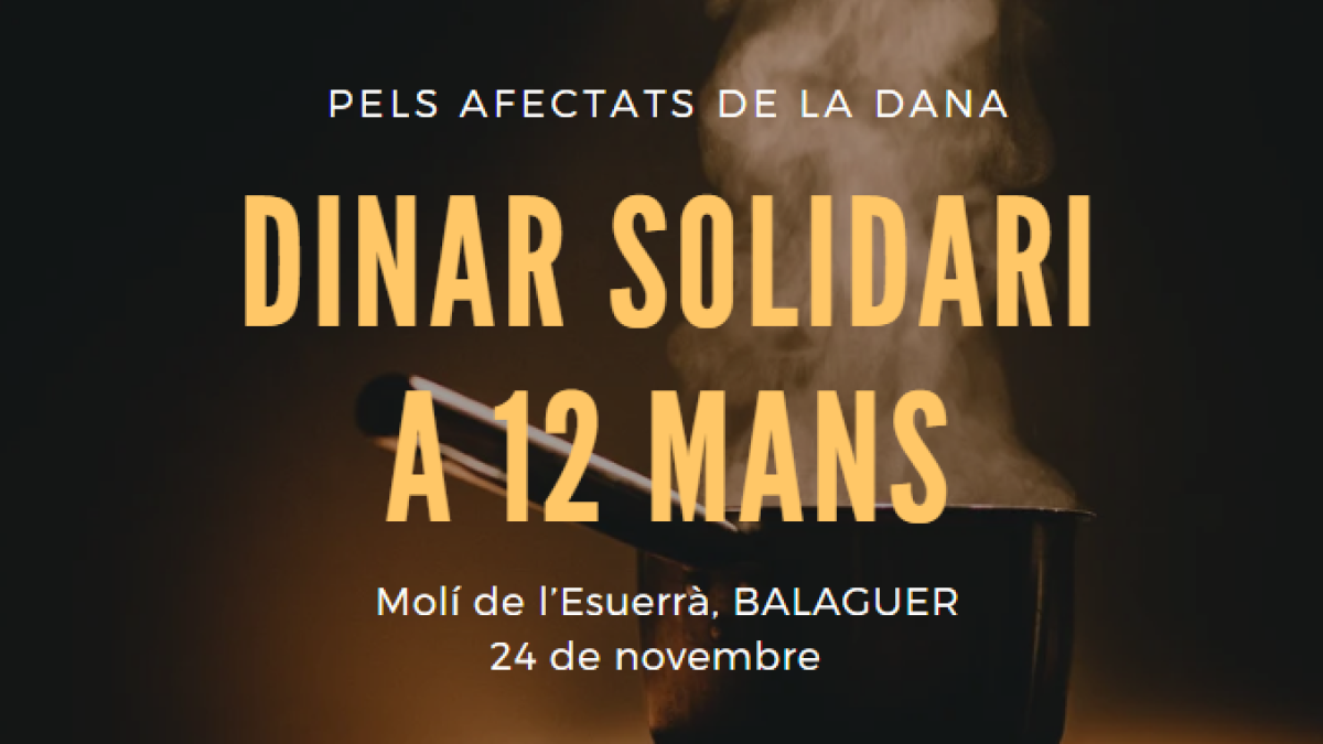Dinar solidari 'A 12 Mans' a Balaguer pels damnificats per la DANA a València