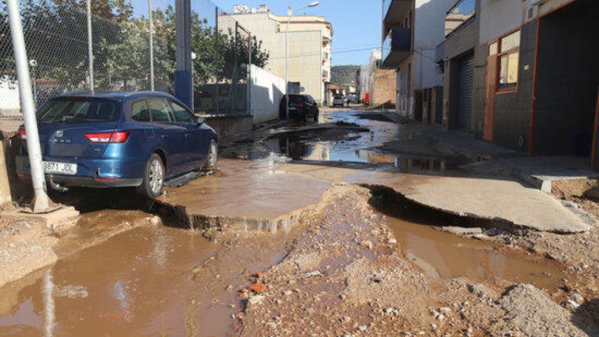 Imagen de archivo de las últimas inundaciones en Alcanar.