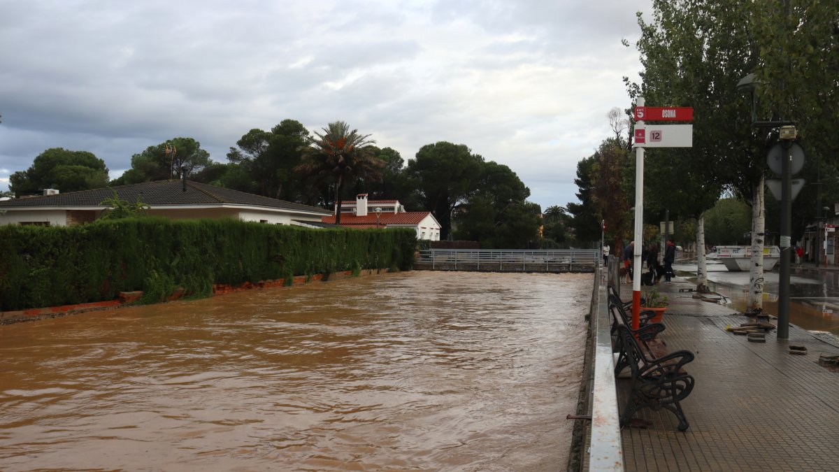 Imagen del barranco de La Móra de Tarragona después de los aguaceros el 4 de noviembre.