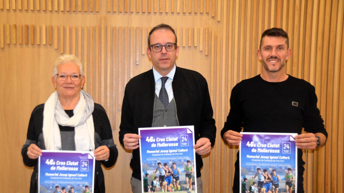 Els organitzadors de la prova, ahir a la presentació.