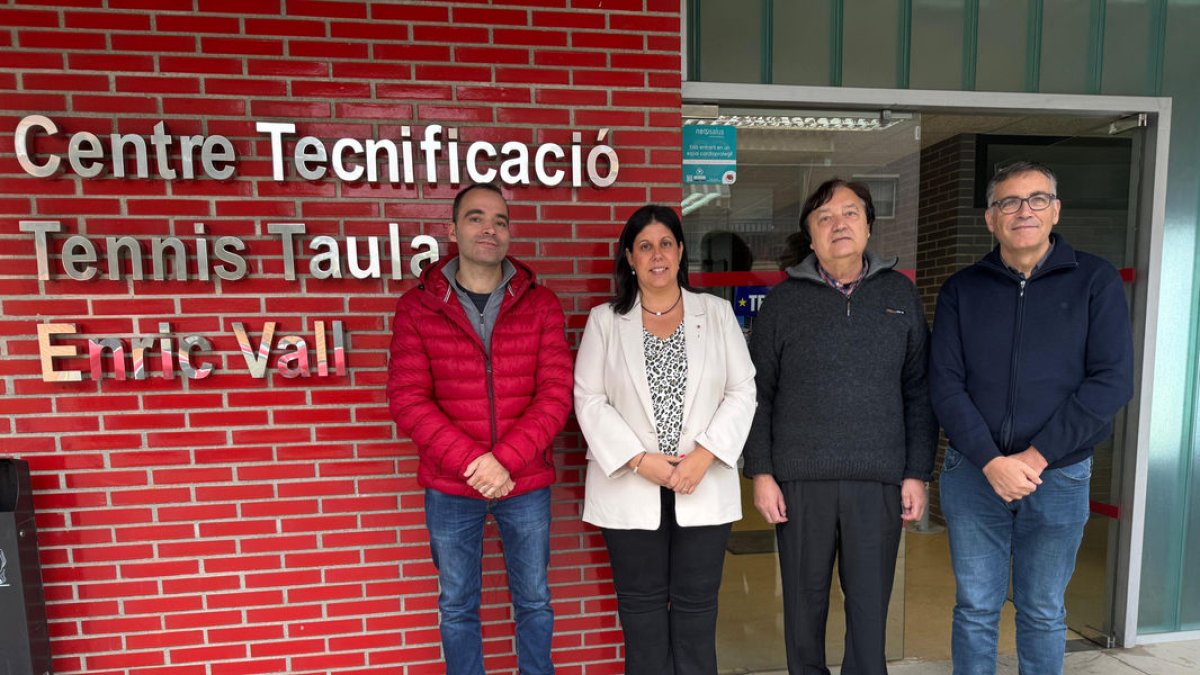 Nùria Gil, durant la visita al Centre de Tecnificació.