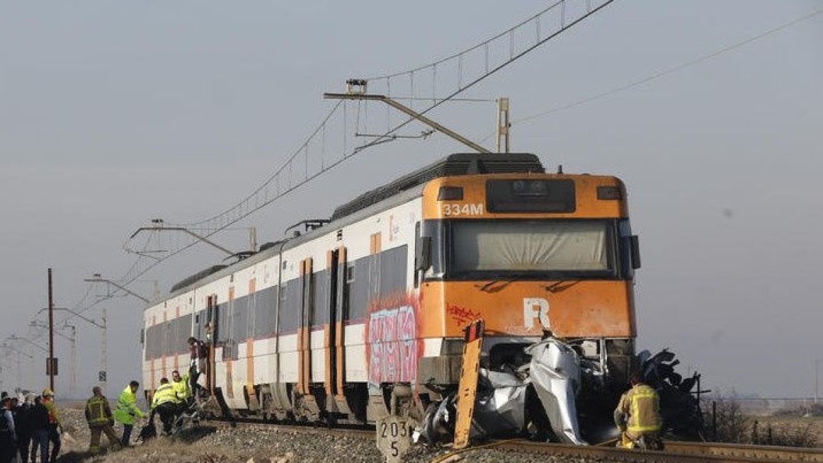Imatge d’arxiu d’un accident a la via de tren de Golmés. - AMADO FORROLLA