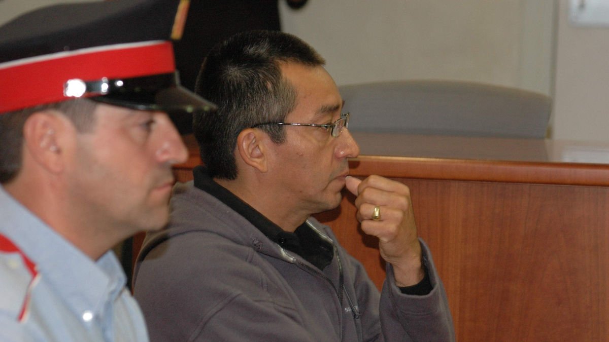 Gilbert Antonio Chamba Jaramillo durante el juicio en la Audiencia de Lleida en 2006. - LLEONARD DELSHAMS