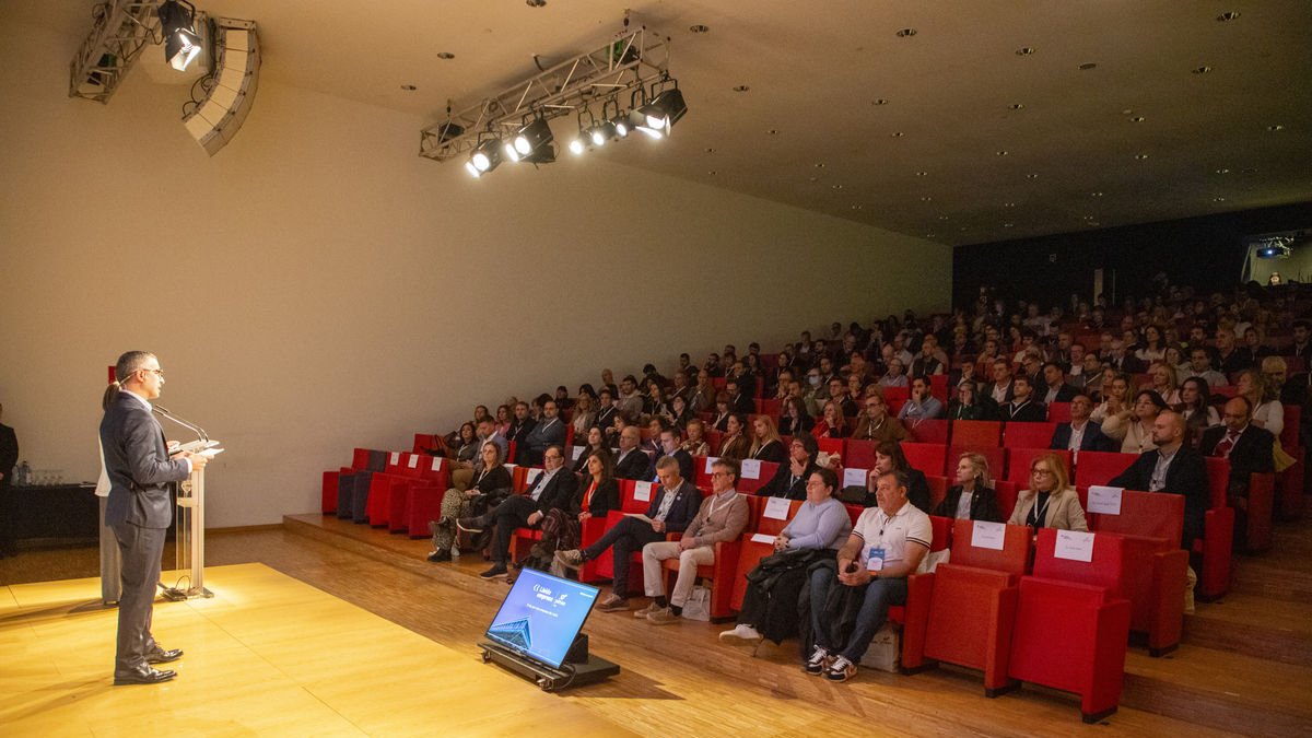 Un moment de l’acte de presentació de l’esdeveniment empresarial, celebrat a la Llotja de Lleida. - GERARD HOYAS