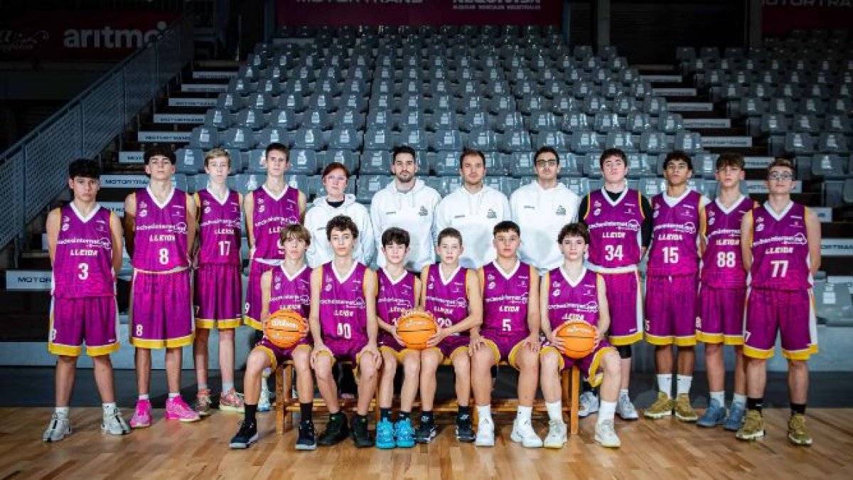 El equipo infantil del Força Lleida que competirá en la Minicopa Endesa.