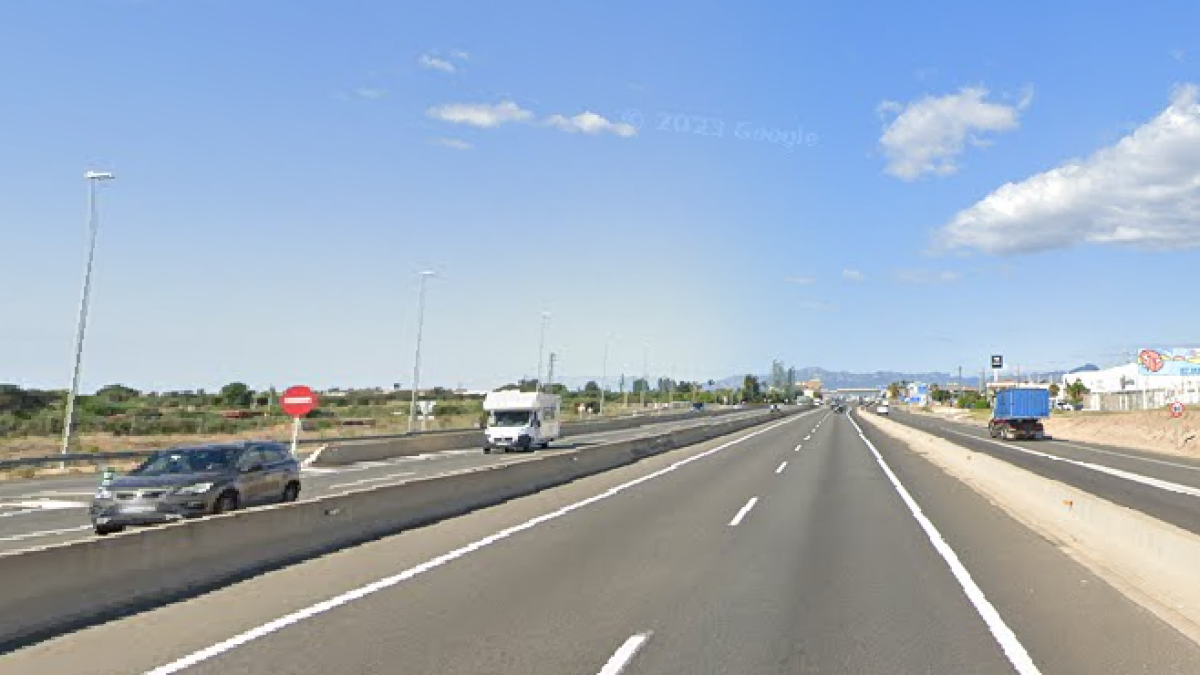 Imagen de la AP-7 entre los km. 328 y 345, el tramo más peligroso según un informe.