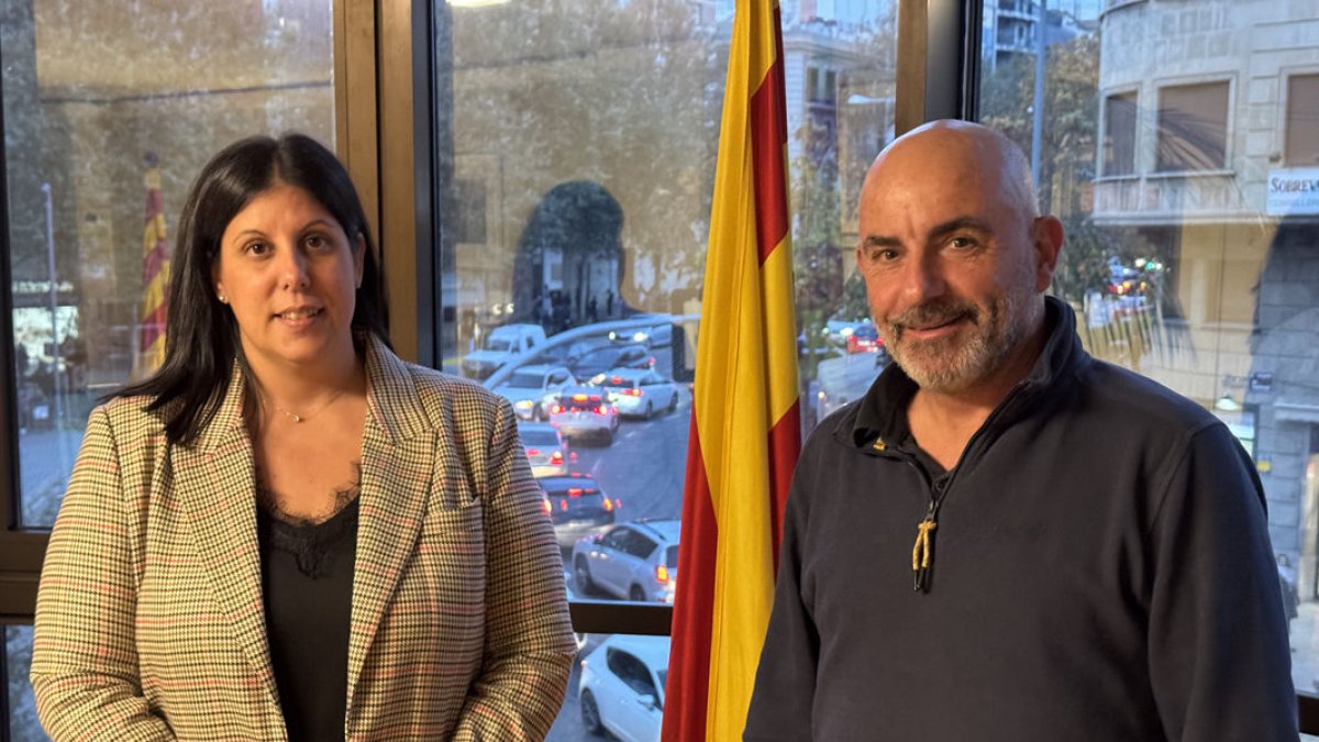 Nùria Gil, ahir al costat de Xavier Serratosa.