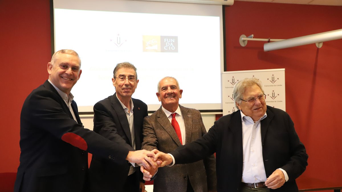 Cristóbal, Puy, Pi i Siurana, ahir després de la firma del conveni. - MAGDALENA ALTISENT