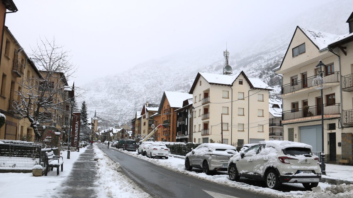 Imatge d'Esterri d'Àneu nevat aquest diumenge