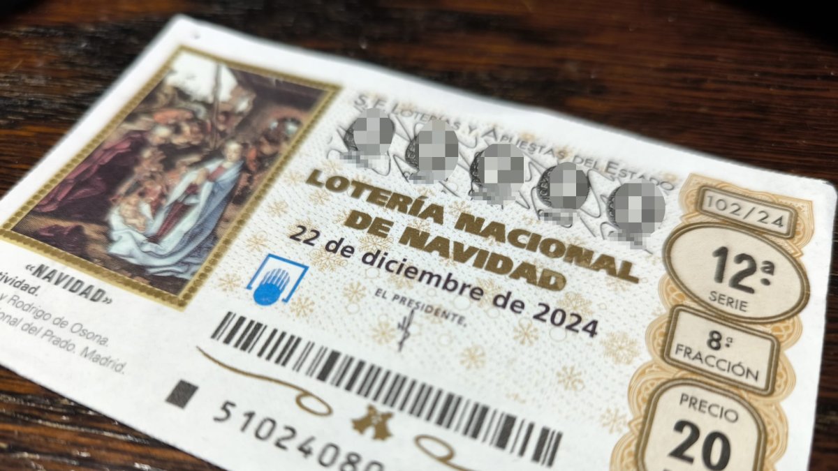 Un dècim del sorteig de la Loteria de Nadal.