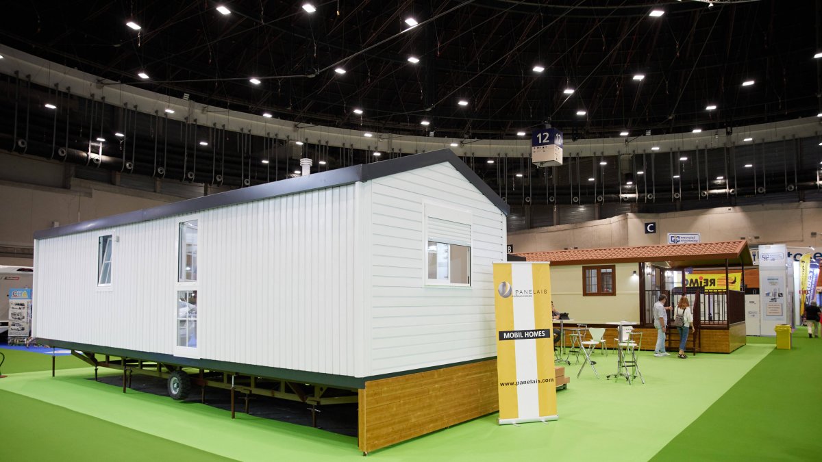 Casas móviles en una edición de Madrid Expo Camper & Caravan en Madrid.