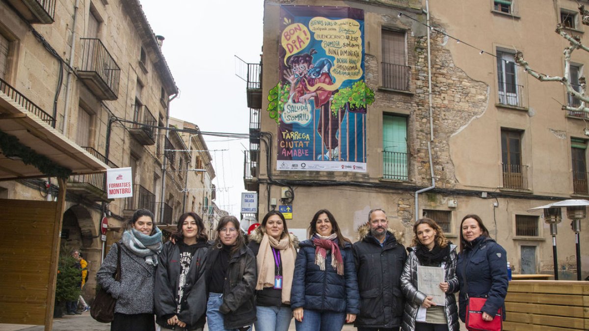 El mural se puede ver en una pared situada entre las calles de Agoders y Torras i Bages. - LAIA PEDRÓS