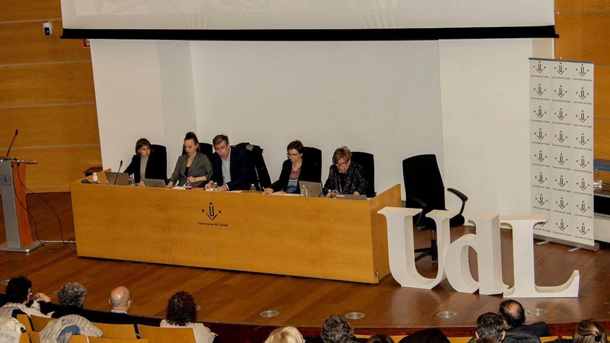 Una imatge del claustre de la UdL.