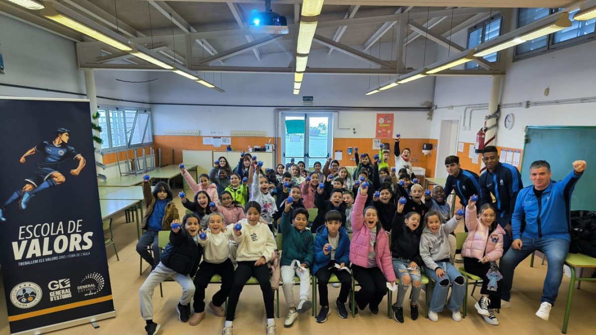 L'Atlètic Lleida, a l'Escola Torre Queralt