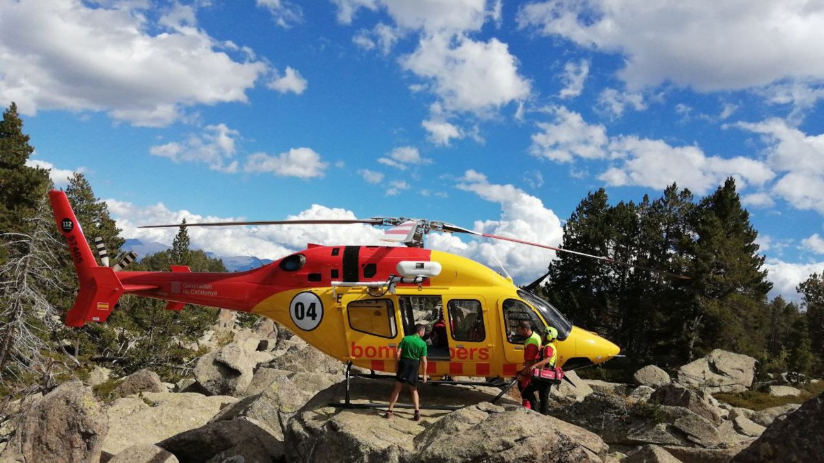 Un rescat amb helicòpter a Meranges a la Cerdanya