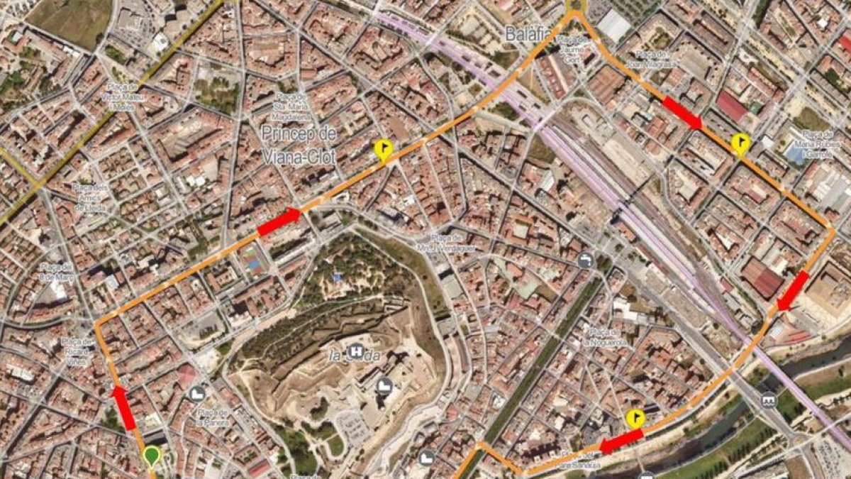 El recorrido de la Carrera de San Silvestre de Lleida 2024.