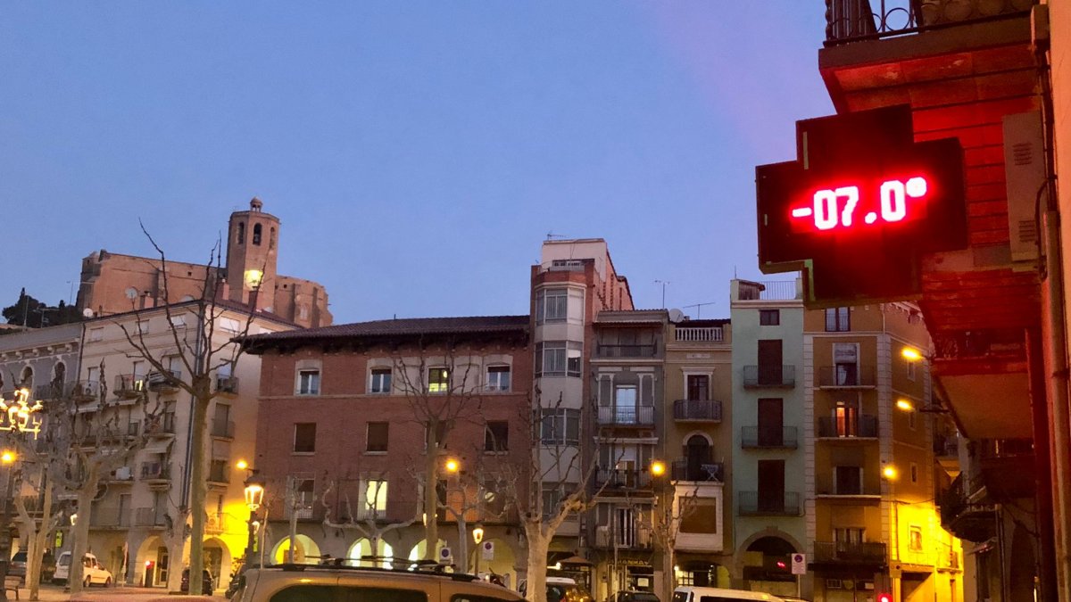 Balaguer estaba esta mañana hacia las 8 horas a 7 grados negativos