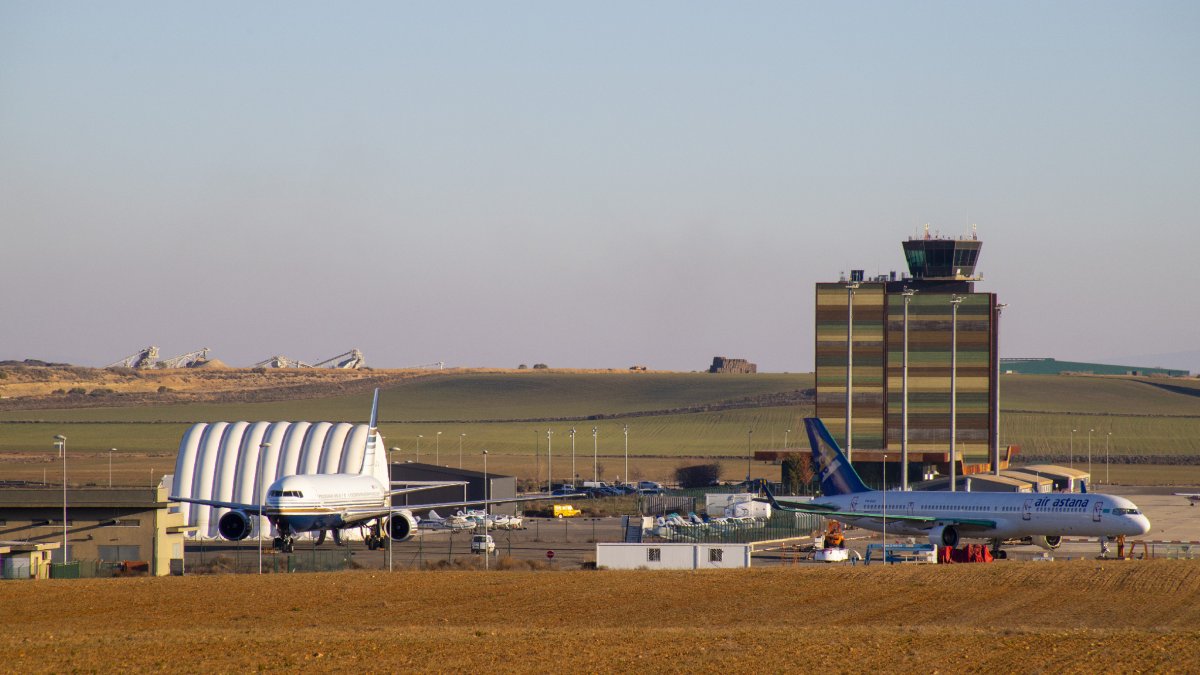 Una vista del aeropuerto de Lleida-Alguaire.