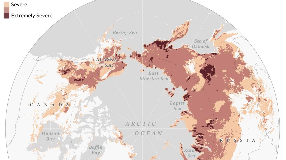 Mapa d'àrees amb estrès climàtic / Watts et al. 2025