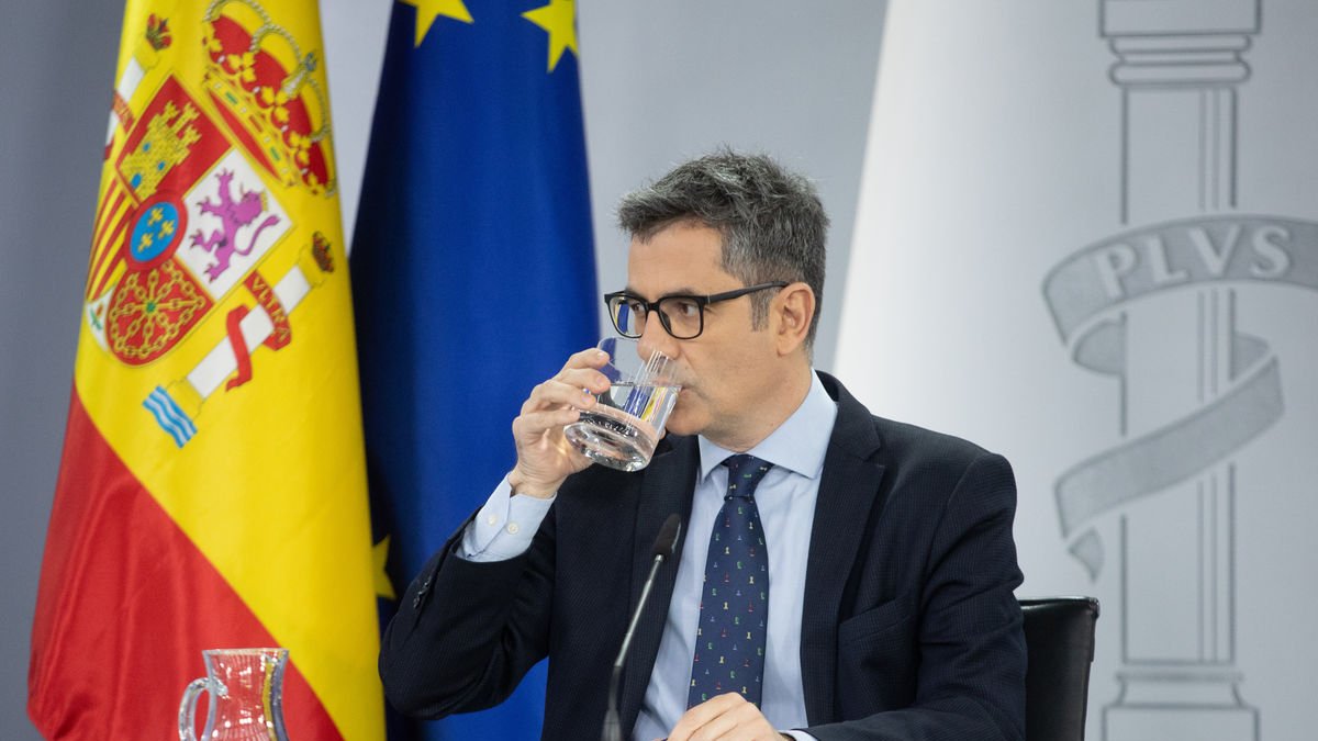 El ministro de Presidencia, Félix Bolaños, ayer. - ALEJANDRO MARTÍNEZ VÉLEZ / EUROPA PRESS