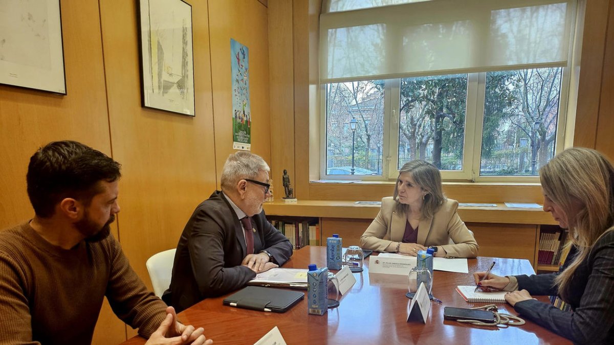 Larrosa y Enjuanes se reunieron con Cancela ayer en Madrid. - AJUNTAMENT DE LLEIDA
