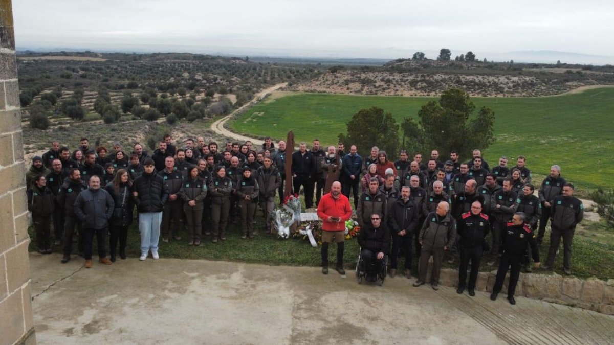 L’acte va tenir lloc ahir al monument en honor als dos agents que van morir a Mas de Melons, a Aspa.