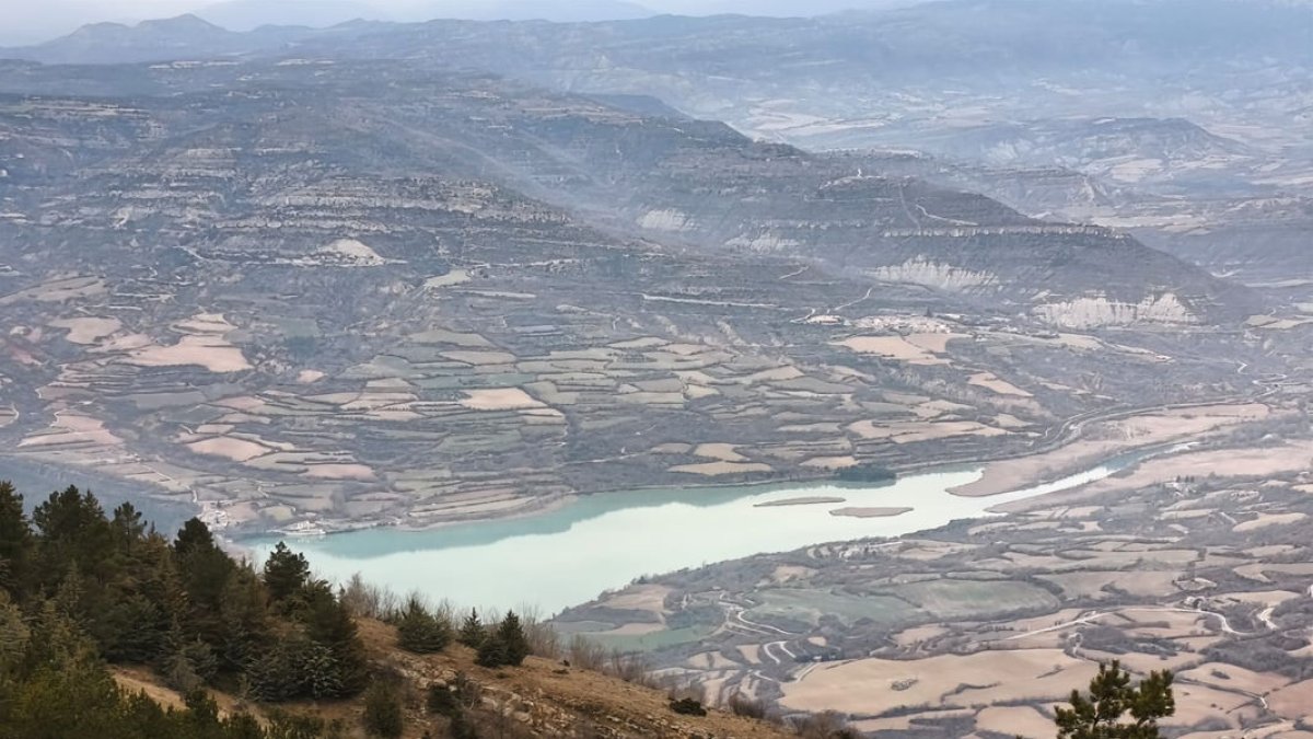El pantano de Terradets, en el Noguera Pallaresa, con 33 hectómetros y al 95% de su capacidad. - GERMANS QUERALT