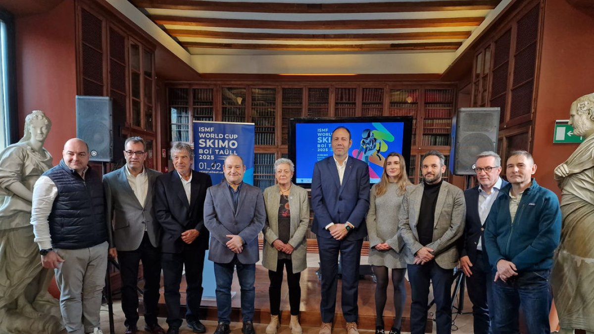 Una imatge de la presentació de la Copa del Món de Boí Taül que va tenir lloc ahir a Barcelona.