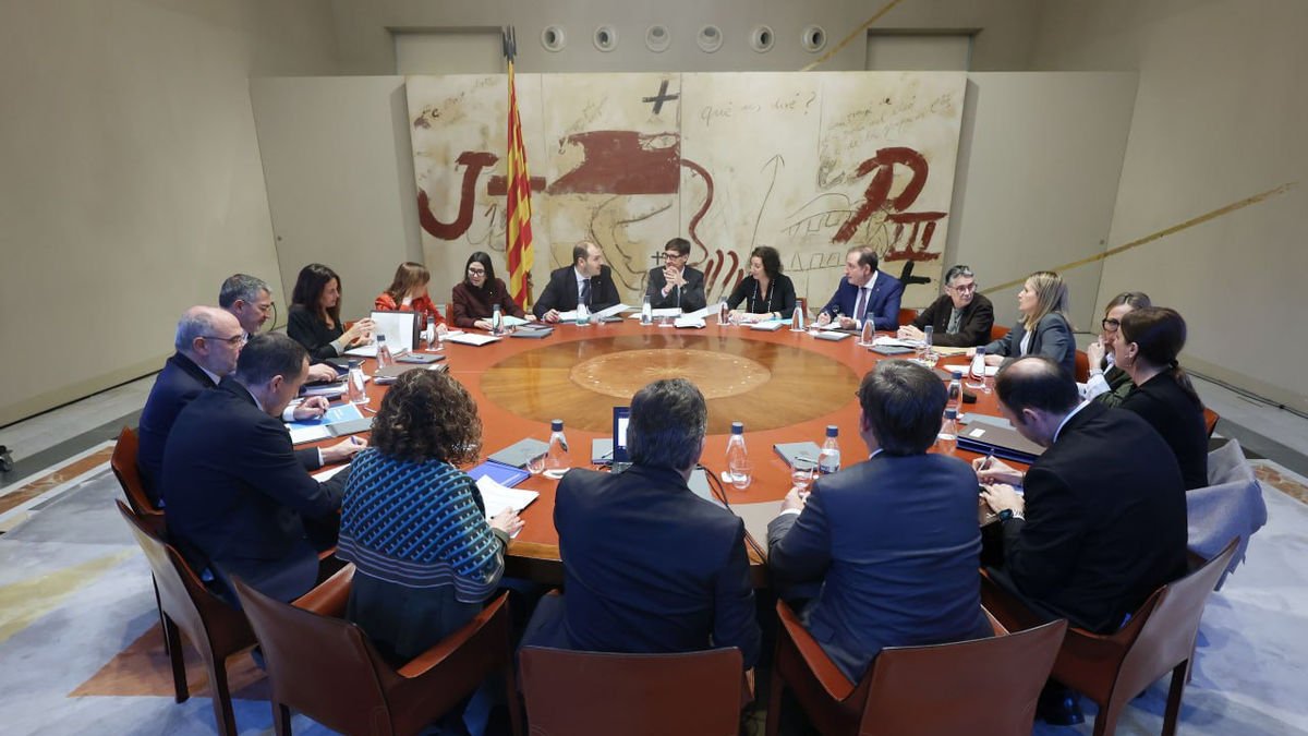 Un momento de la reunión del Consell Executiu celebrada ayer. - ACN