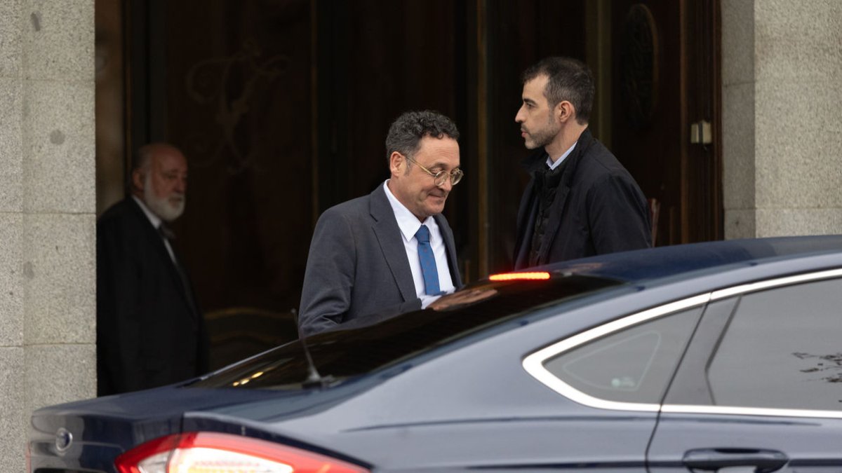 El fiscal general de l’Estat, Álvaro García Ortiz, al sortir del Tribunal Suprem. - EUROPA PRESS