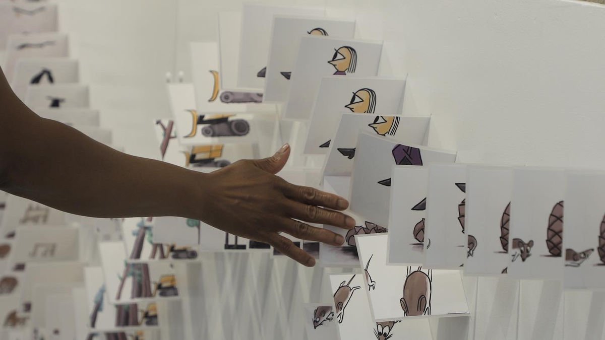 Instal·lació interactiva amb un ‘flipbook’ gegant a la Panera. - ANIMAC