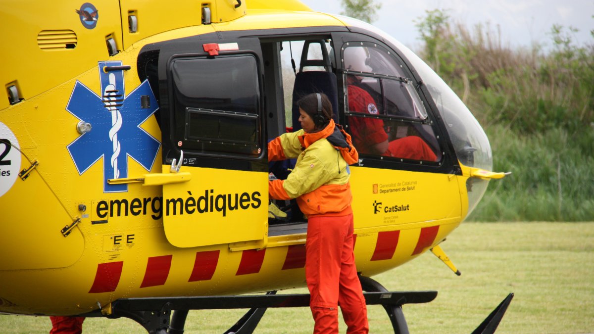 Imatge d'arxiu de l'helicòpter del SEM a Tremp.