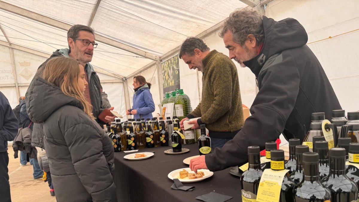 El certamen contó con siete expositores de aceite elaborado en el Pallars. - AJUNTAMENT CONCA DE DALT